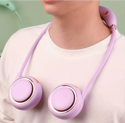 Dual-Head Neck Fan — 3-Speed Wearable Cooling