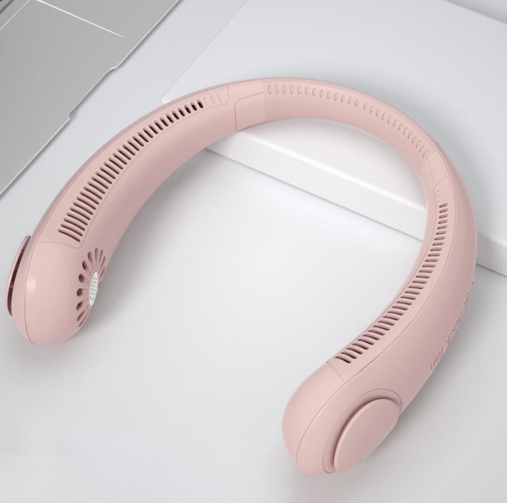 Vaneless Neck Hanging Fan — 360° Hands-Free Cooling