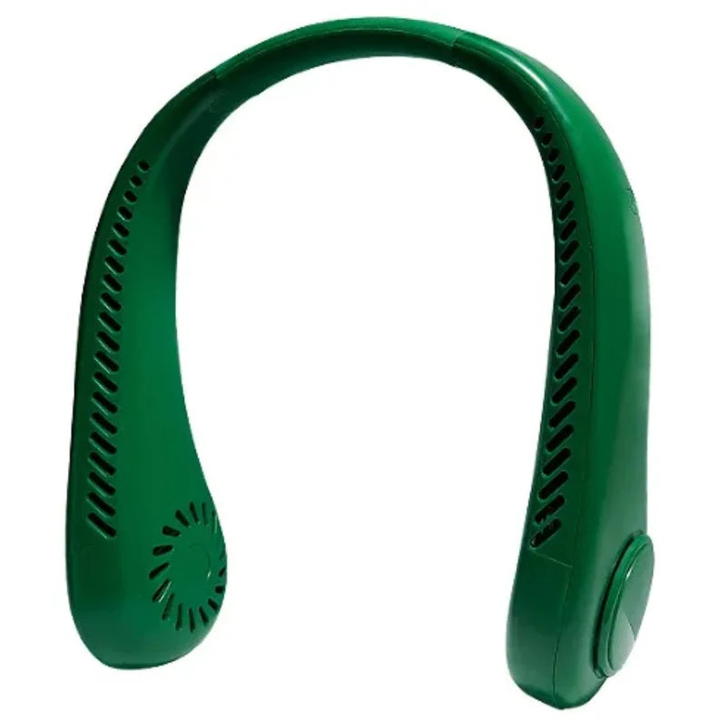 Vaneless Neck Hanging Fan — 360° Hands-Free Cooling